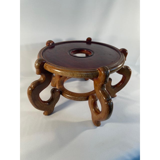 Vintage 1960s Large Rosewood Plant or Vase Stand For Sale - Image 10 of 12