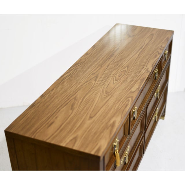 Mid Century Chinoiserie Triple Dresser by Dixie Furniture For Sale - Image 11 of 16