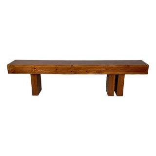 Italian Modern Wood Console, 1970s For Sale