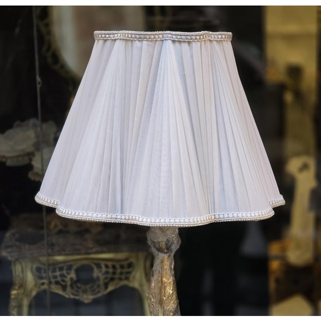 Bring refined European elegance into your interior with this French-style gilded floor lamp, featuring an elaborately...