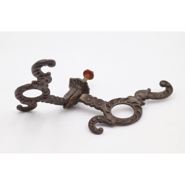 Neoclassical Neoclassical Cast Iron Antique Hall Tree Hook For Sale - Image 3 of 9