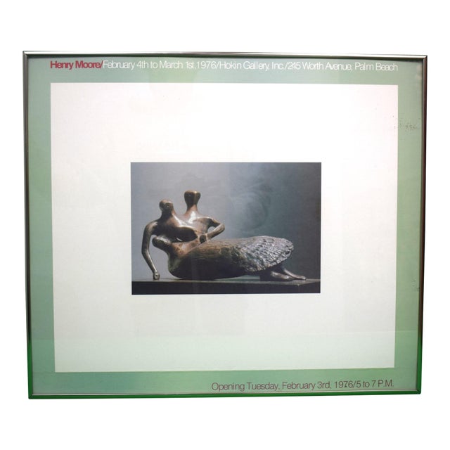 "Henry Moore/ 1976/ Hokin Gallery/ 245 Worth Avenue, Palm Beach" Framed Poster For Sale