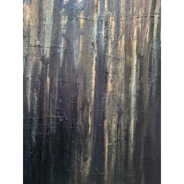 2010s Lost in Golden Trees, Abstract Landscape Painting by Lynn Christian, Oil on Canvas, 2015 For Sale - Image 5 of 5