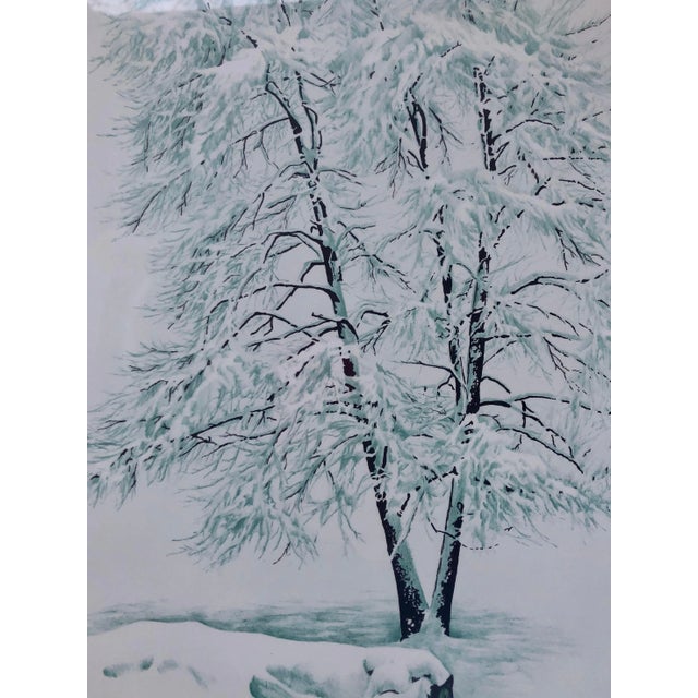 George Woods Landscape Lithograph- Framed For Sale - Image 4 of 8