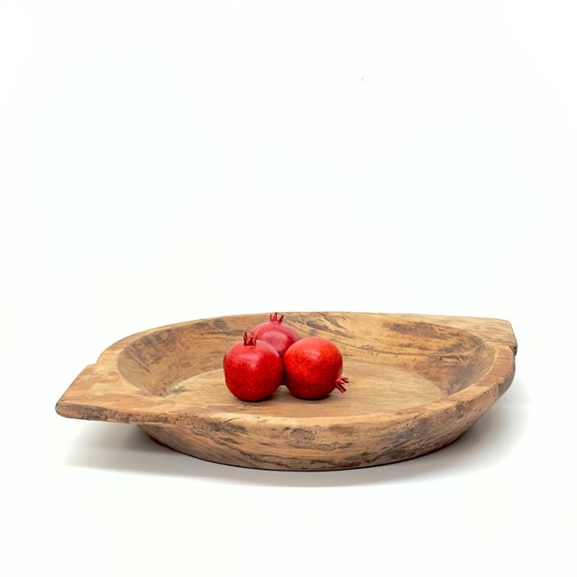 Early 20th Century Monumental Rustic Wooden Platter or Serving Tray For Sale - Image 5 of 9
