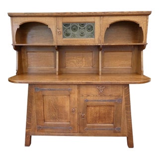 Antique Late 19th Century Arts and Crafts Oak Dresser from Liberty & Co. For Sale