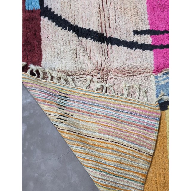 Textile Sunset Handwoven Berber Wool Rug - 9.4 X 6.6 Ft For Sale - Image 7 of 8
