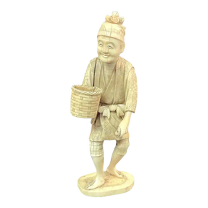 Japanese Okimono Fisherman Figure