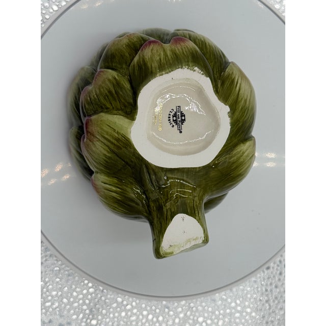 Vintage Fritz and Floyd “French Market” Artichoke Tureen Majolica Style For Sale - Image 9 of 12