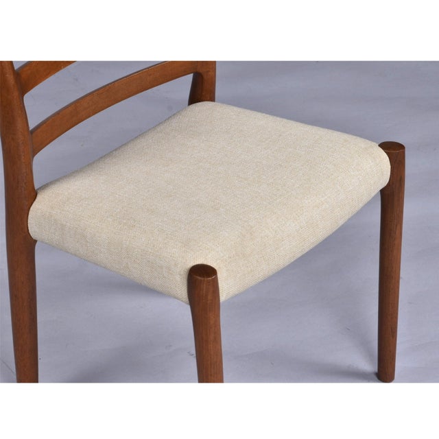 6 Original j.l. Møller Model 85 Danish Teak Ladderback Dining Chairs For Sale - Image 11 of 17