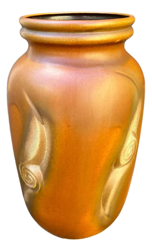 Large Bay Floor Vase in Brown Ceramic, 1960s