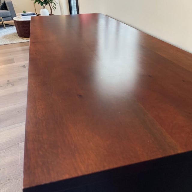 Brown Vintage Craftique Solid Mahogany Double Dresser | Chippendale Dresser For Sale - Image 8 of 11