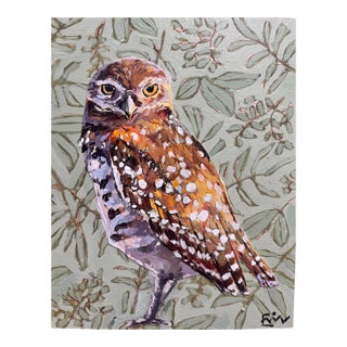 “Woodland Owl” Acrylic Painting For Sale