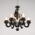 A splendid vintage Baroque-style “Ca’ Rezzonico” Murano chandelier in dramatic black and clear cristallo glass, in the...
