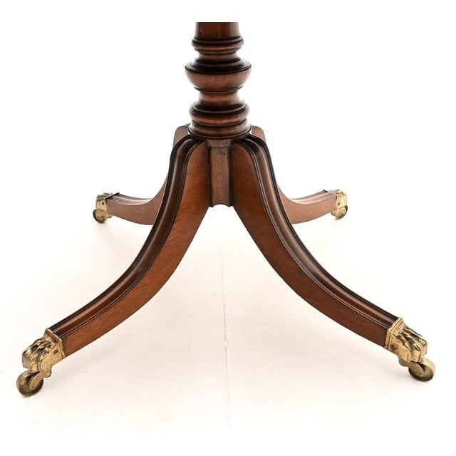 Antique Regency Leather Top Drum Table, 1890s For Sale - Image 10 of 11