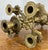 Vintage French Style Architectural Brass Garniture Set, Set of 3 For Sale - Image 15 of 17