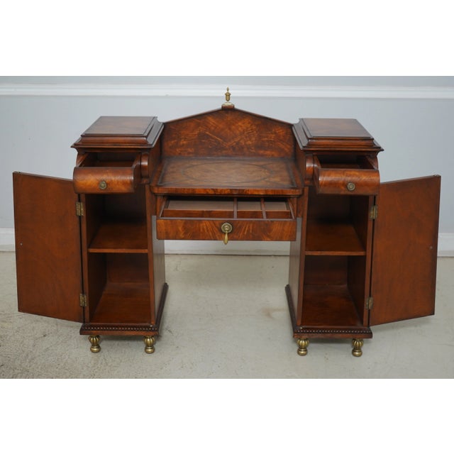 Traditional Century Monarch Kneehole Empire Mahogany Vanity For Sale - Image 3 of 12