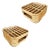 1950s Restored Stacked Rattan Footrest Ottoman With Cubby Space, Pair For Sale