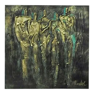 Irina Russkol Mixed Media With Oil Acrylic Paper#041814-08 Hand Signed