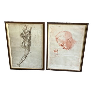 After Leonardo Da Vinci, Michelangelo, 1950s, Paper For Sale