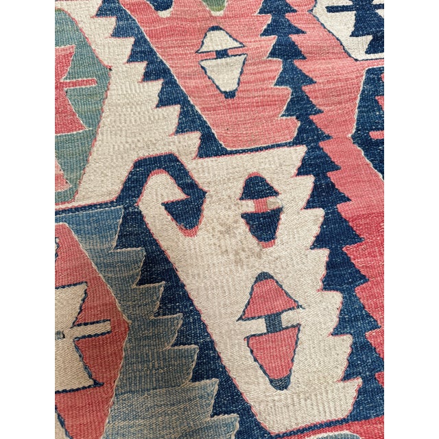 Pink 3ft 7in × 5ft Turkish Kilim Rug, Vintage For Sale - Image 8 of 12