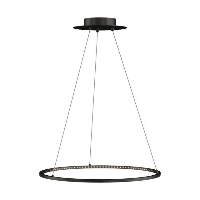 Contemporary Visual Comfort Modern Vellavi 24 Chandelier LED Nightshade Black For Sale - Image 3 of 3