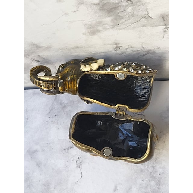 Jeweled Elephant Trinket Box For Sale In San Francisco - Image 6 of 11