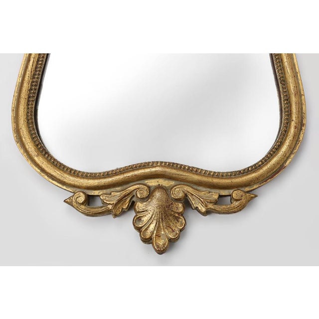 20th Century Belgian Baroque Mirror in Gilded Wood, 1950s For Sale - Image 4 of 11
