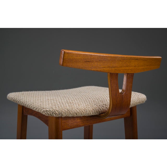 Wood Danish Modern Teak Bar Stools by Dyrlund, Denmark, 1960s, Set of 2 For Sale - Image 7 of 14