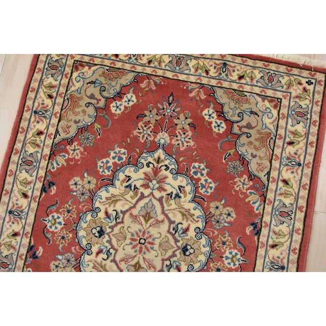 Yazd Runner 2’11” X 13′ Pink Wool Vintage Traditional Hand-Knotted Rug For Sale In Philadelphia - Image 6 of 13