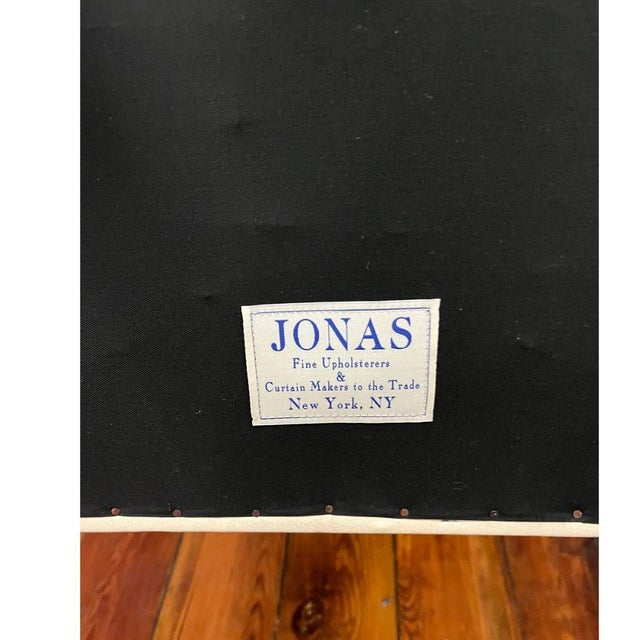 Pair of Custom Jonas Curved Armchairs With Leather Seats For Sale In New York - Image 6 of 6