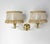 1960s Louis XV Brass and Resin Double Sconces with Lampshades, 1960s, Set of 2 For Sale - Image 5 of 15