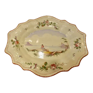 French Faience Serving Tray Vp Veuve Perrin