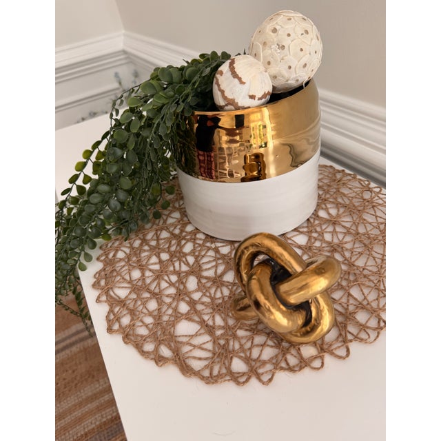 Modern Organic Gold Metal Knot Accent 4” X 4” For Sale - Image 4 of 5