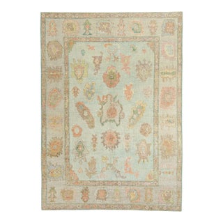 Turkish Oushak Rug 6'2" x 8'7" #18627 For Sale