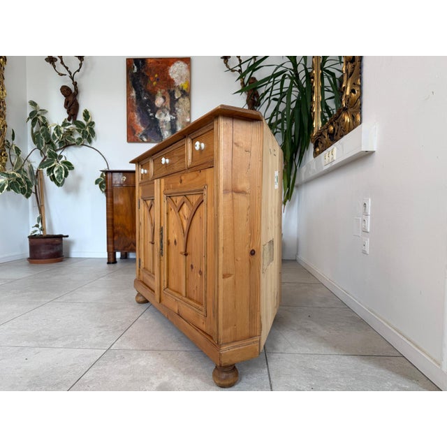 Rustic Corner Sideboard in Softwood For Sale - Image 3 of 11