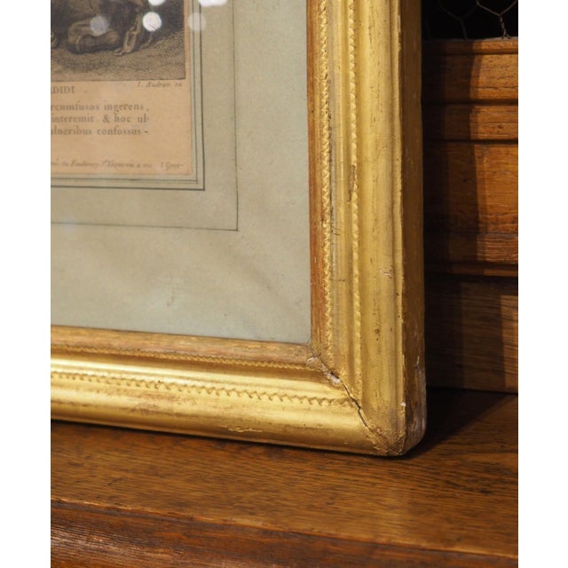 Wood Late 18th Century French Lithograph in Giltwood Frame, After Charles Le Brun For Sale - Image 7 of 18