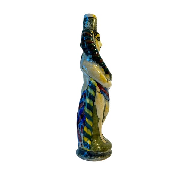 Figurative Sculpted Ceramic Woman’s Figurative Art Vase For Sale - Image 3 of 12