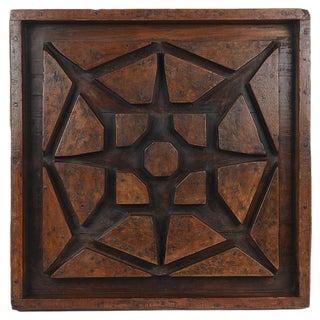 Wooden Wall Printing Plate, 1950s For Sale