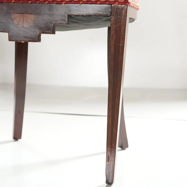 Antique French Mahogany Chair with Silk Upholstery For Sale - Image 10 of 10