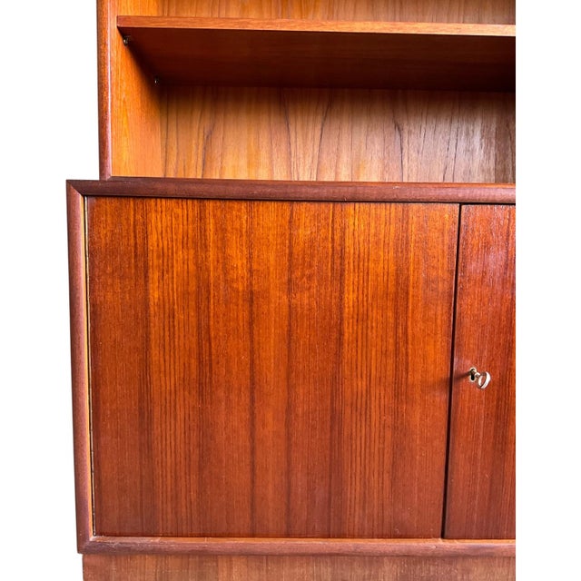 Brown Mid-Century Modern Bookcase in Teak from Bornhold, Germany, 1960s For Sale - Image 8 of 18