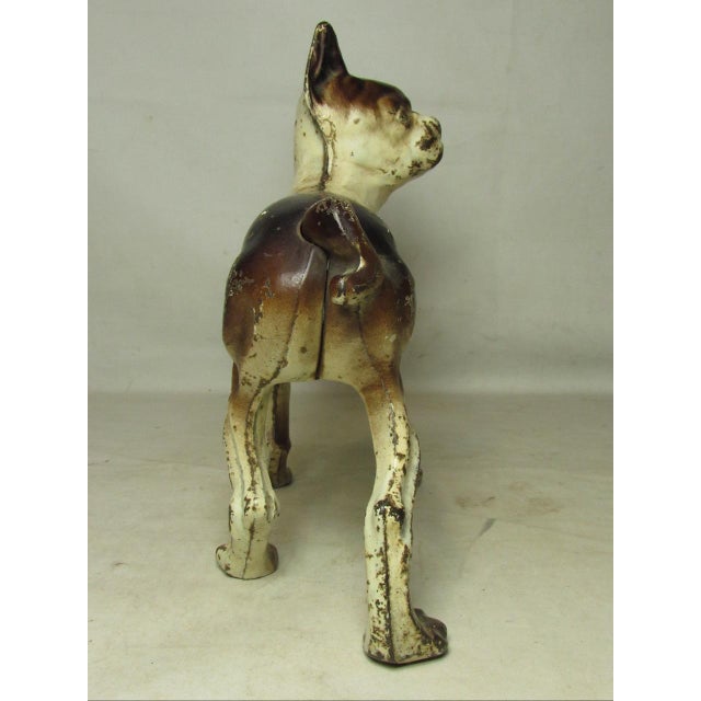 Antique cast iron Hubley Boston terrier doorstop, c.1920 A good looking chap with a gentle expression. Good details...