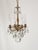 Antique 4 Arm 4 Light Glowing Graceful Brass Cut Lead Glass Crystal Chandelier ~ 4 Available For Sale - Image 12 of 12
