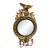 19th Century Federal Convex Bullseye Mirror With Eagle Pediment and Three Candle Holders For Sale