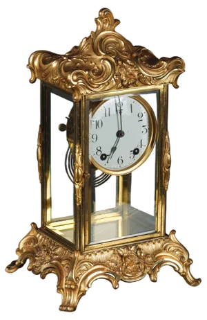 19th Century Napoleon III Fire-Gilt Fireplace Clock, 1890s