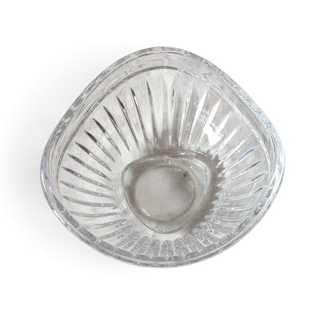 Mikasa Vintage Mikasa Cimarron Triangular Cut Glass Crystal Bowl 5.75" Diameter For Sale - Image 4 of 4