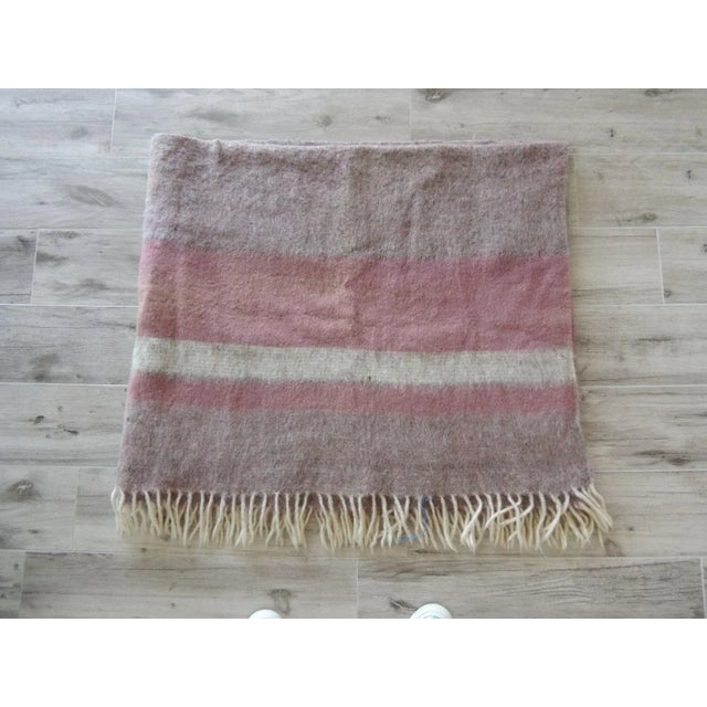Taupe Large Argentinean Taupe Heavy Wool Throw For Sale - Image 8 of 8