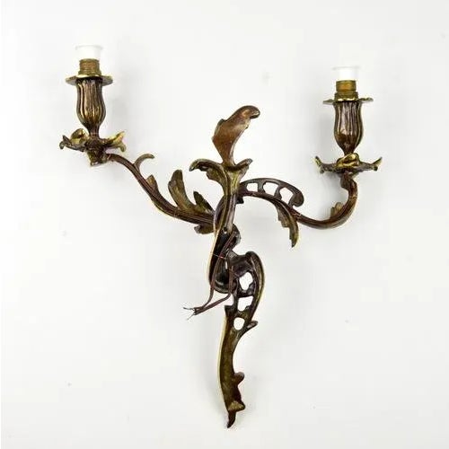 Rococo 1960s Rococo Style Wall Light For Sale - Image 3 of 6