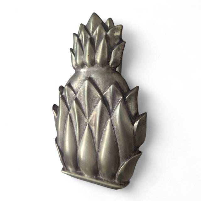 Brass Vintage Metalcrafters Brass Pineapple Door Knocker For Sale - Image 8 of 14