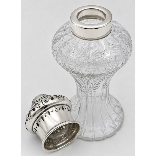 Antique American Sterling Silver and Cut Crystal Dresser Bottle, circa 1900 For Sale - Image 16 of 17